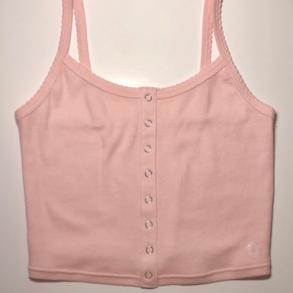 Pacsun NEVER WORN me to we pink ribbed tank